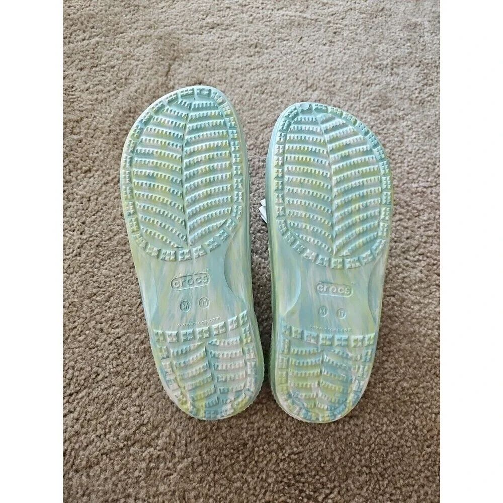 Crocs Men's Classic Slide Sandal Size 11 Marbled Tie Dye